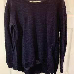 Anthropologie navy blue sweater